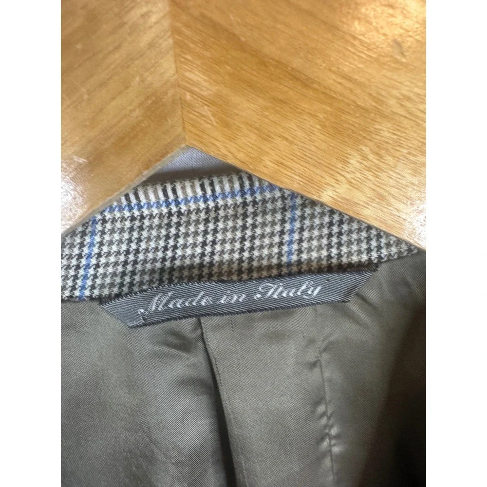 Canali Mens 40R Wool Blazer Sport Coat Glen Check Plaid Italy Harry Rosen